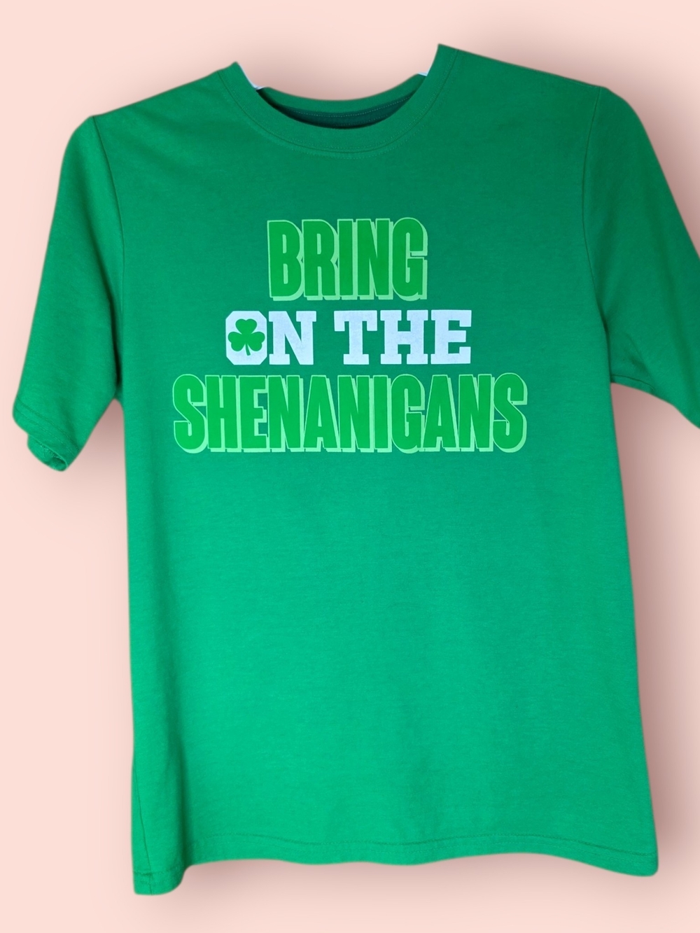 Kids/Teen Green 'Bring on the Shenanigans' Short Sleeve Tee